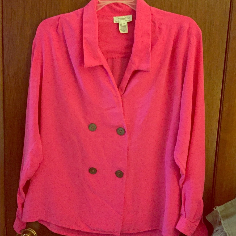Authentic Christian Dior silk top
